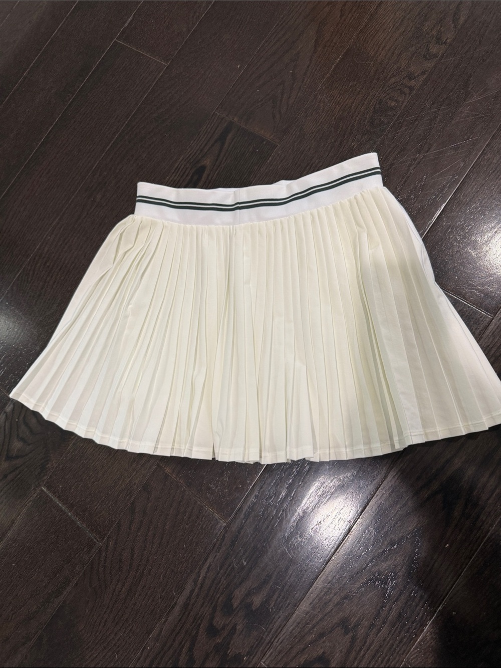 Kith White Pleated Skater Skirt with Black-Trim Waistband - Picture 8 of 8